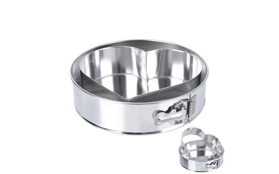 TIN-PLATED MOULD DORT/SRDCE 24CM DIA.
