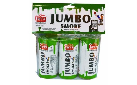 DÝMOVNICE - JUMBO SMOKE - ZELENÁ - 3KS - 16/3 TRHACÍ POJISTKA