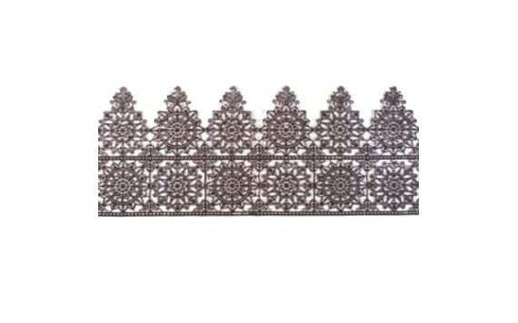 EDIBLE BLACK SUGAR LACE - WIDTH 6 CM