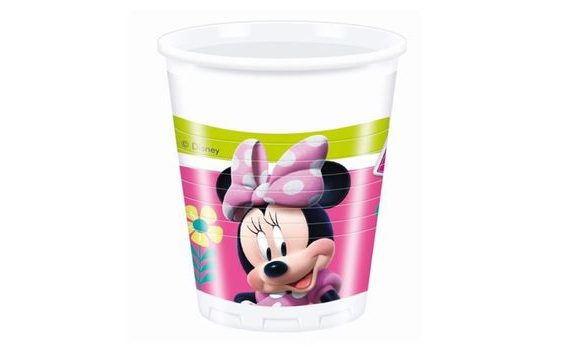 PLASTOVÉ KELÍMKY MYŠKA MINNIE - HAPPY HELPERS - 200 ML - 8 KS