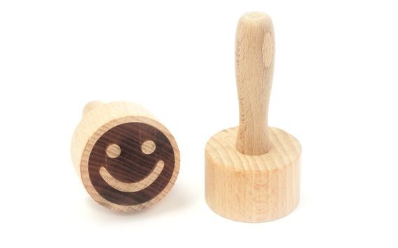 DŘEVĚNÉ RAZÍTKO NA TĚSTO, SUŠENKY A COOKIES - SMAJLÍK