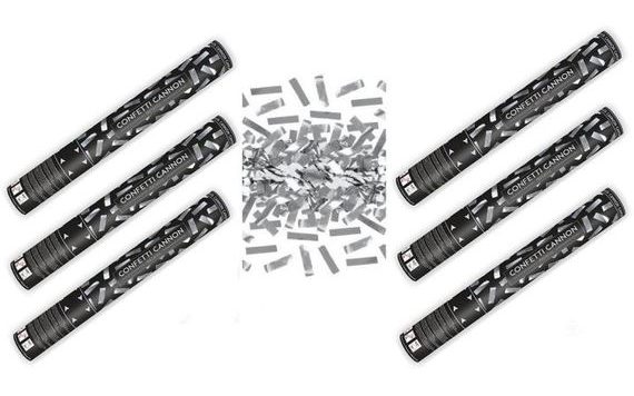 KONFETY 40CM STŘÍBRNÉ METALICKÉ 6 KS