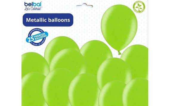 LIME GREEN METALLIC BALLOONS - 083 LIME GREEN - 50 PCS BELBAL
