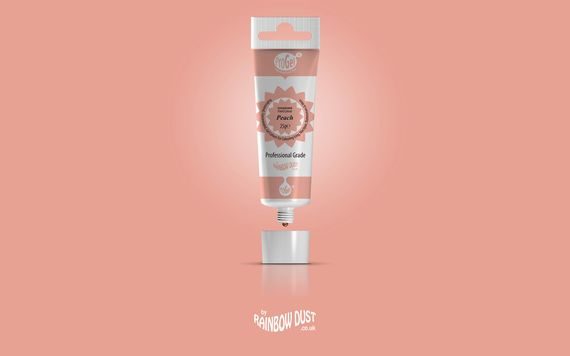 PEACH PROGEL - PROFESSIONAL FOOD GEL PAINT IN A TUBE (APRICOT)