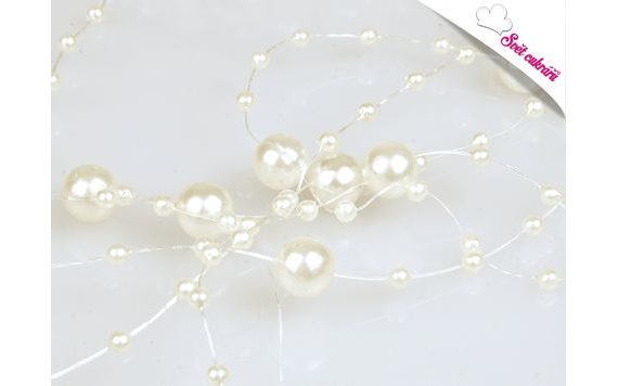 PEARLS ON A STRING WHITE-GOLDEN 1 M