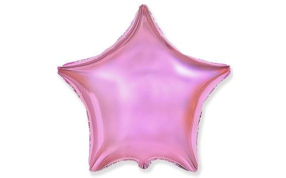 45 CM LIGHT PINK METALLIC STAR FOIL BALLOON