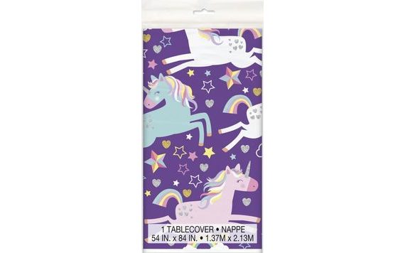 FÓLIOVÝ UBRUS JEDNOROŽEC - UNICORN 1,37 M X 2,13 M