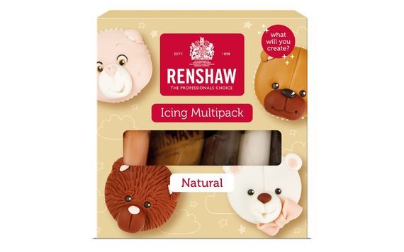 RENSHAW FONDANT PRO MULTIPACK - NATURAL COLOURS- 5X100G