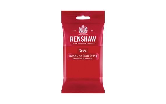 ČERVENÁ POŤAHOVACIA HMOTA - ROLOVANÝ FONDÁN RED RENSHAW 250 G