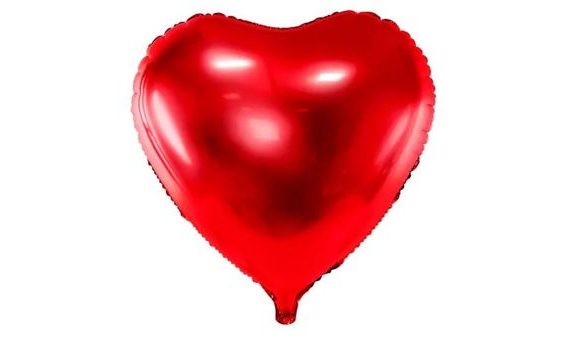 FÓLIOVÝ BALÓN SRDCE ČERVENÉ - VALENTÍN - SVADBA - 60 CM