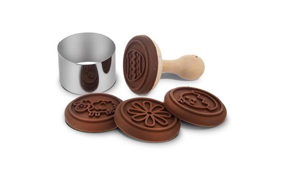 EASTER STAMP SET - 6 PIECES WOODEN/SILICONE/METAL