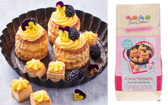 CRÈME PÂTISSIÈRE LOW SUGAR KEVERÉK - FRANCIA VANÍLIAKRÉM 400 G CSÖKKENTETT CUKORTARTALOMMAL