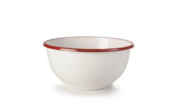 ZOMÁNC TÁL PIROS ÉS FEHÉR 14CM