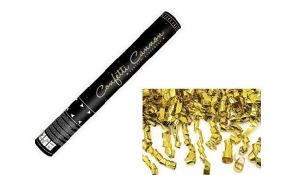 KONFETY 40 CM - ZLATÉ STUŽKY - HOBLINKY - METALICKÉ - SILVESTER