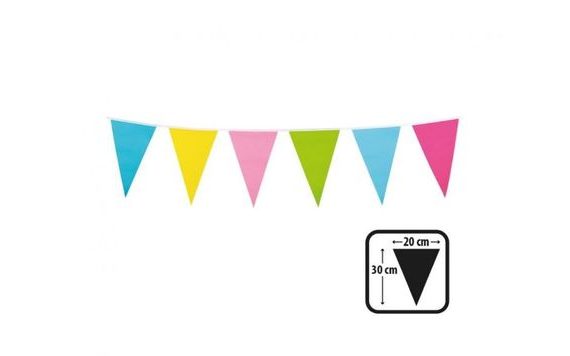 GIRLANDA - BAREVNÉ VLAJKY - PVC - 10 M