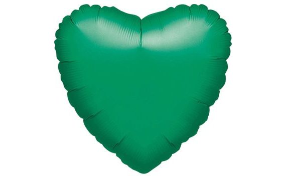 ZELENÝ FÓLIOVÝ BALÓNIK SRDCE