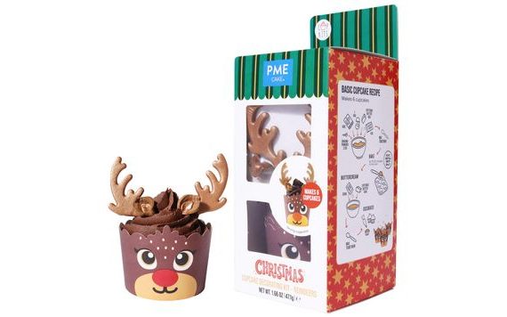 CHRISTMAS CUPCAKE DECORATING SET - REINDEER (SET OF 6)