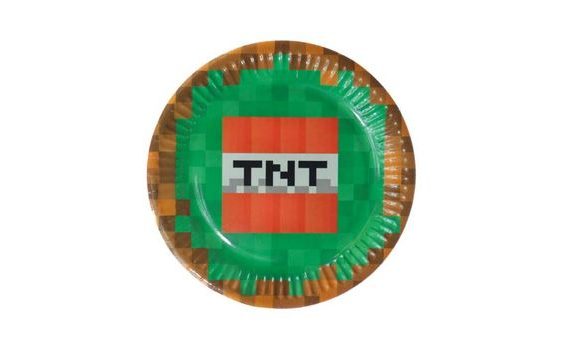 MINECRAFT PAPER PLATES 18 CM - 6PCS