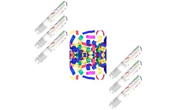 SZÍNES KONFETTI 20 CM - SZÍNKEVERÉK - 6 DB