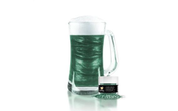 JEDLÉ TŘPYTKY DO NÁPOJŮ - TMAVĚ ZELENÉ - DARK GREEN BREW GLITTER® - 4 G