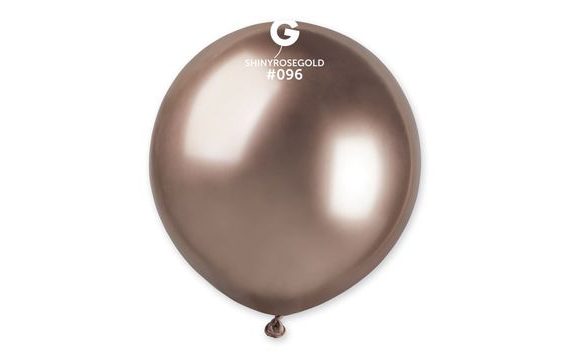 BALÓNEK CHROMOVANÝ 48 CM – LESKLÝ RŮŽOVOZLATÝ (ROSEGOLD) 1KS