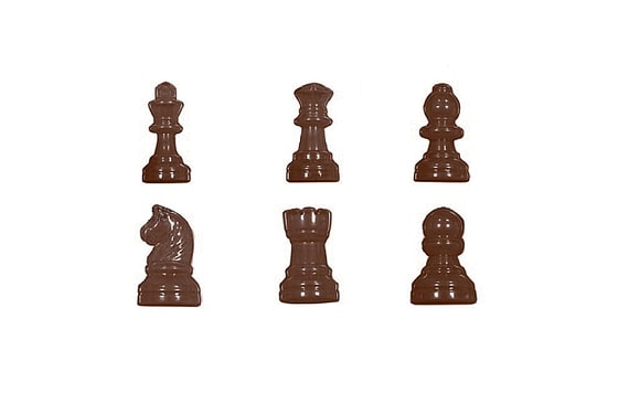 CHOCOLATE MOULDS ON A SHEET CHESS