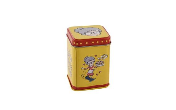 TIN CANISTER 6X6X8.5 CM BEST GRANDMA