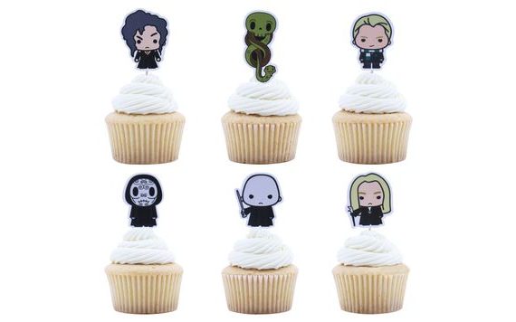 HARRY POTTER CAKE AND CUPCAKE TOPPERS - DARK SIDE (SET OF 6)