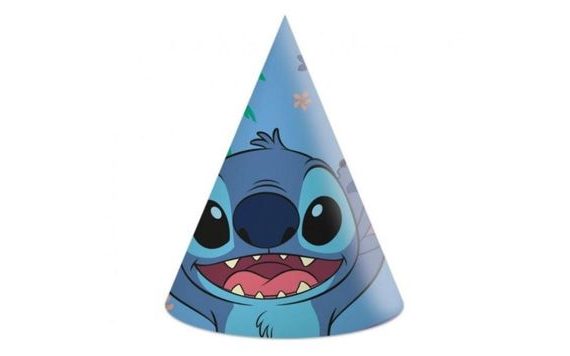 PAPÍROVÉ KLOBOUČKY STITCH A ANGEL - 6 KS