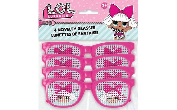 PERFORATED LOL SURPRISE GLASSES - 4 PCS