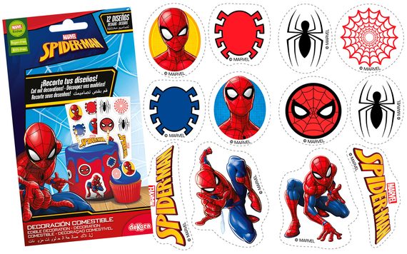 FONDANT SHEET WITH SPIDERMAN MOTIF - FOR CUTTING