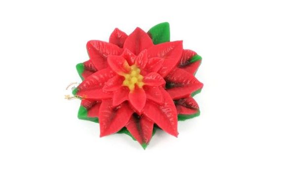 CHRISTMAS POINSETTIA FLOWER 16 G WITH LEAF