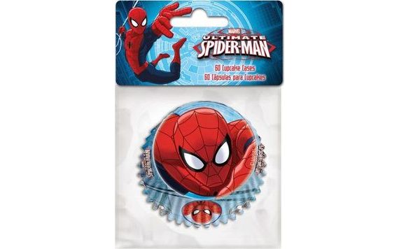 PEČÍCÍ CUKRÁŘSKÉ KOŠÍČKY NA MUFFINY A CUPCAKE SPIDERMAN - 60 KS