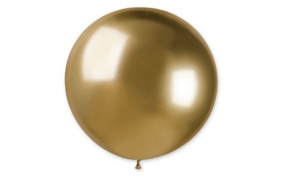 CHROMOVANÝ BALÓNEK 80 CM – LESKLÝ ZLATÝ 1KS