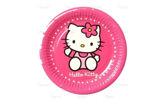 PAPÍROVÝ TALÍŘ STŘEDNÍ - HELLO KITTY 20,5 CM