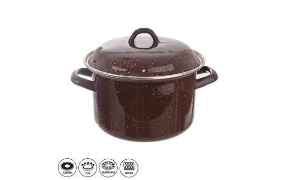 BROWN LEM SMALTÁLT LÁBAS 2,5 L+FEDŐ