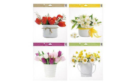 WINDOW FILM 6867 FLOWERS 30X33.5 CM