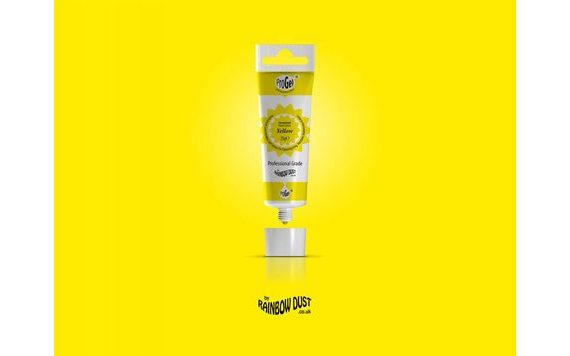 YELLOW PROGEL - PROFESSIONAL FOOD GEL PAINT IN A TUBE (YELLOW)