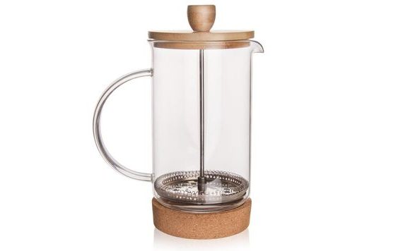 GLASS/STAINLESS STEEL/BAMBOO COFFEE POT CORK 1 L