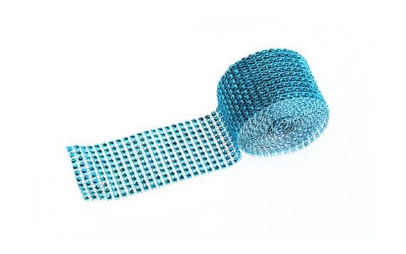 DIAMANTE DECORATIVE BANDING 5 CM - TURQUOISE