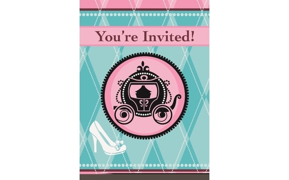 INVITATIONS - FAIRY PRINCESS - 8 PCS