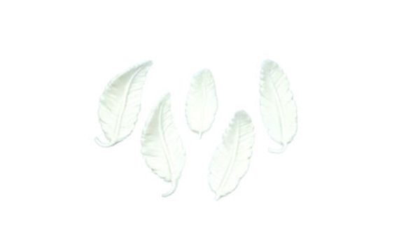 WHITE FEATHERS – SUGAR DECORATION FOR CAKE