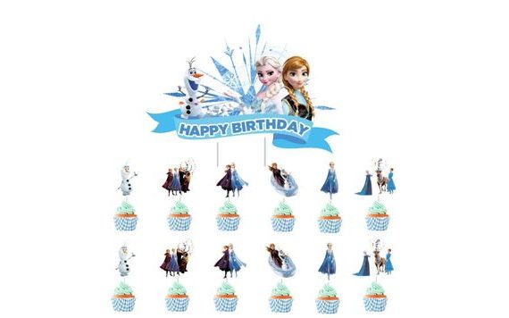 CAKE AND MUFFIN TOPPER 13PCS FROZEN