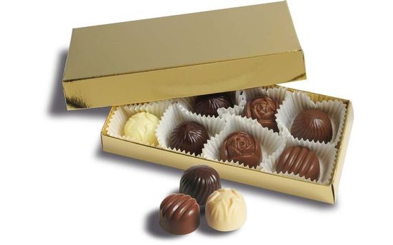 PROMOTIONAL CHOCOLATE BAR GIFT BOX (8 PCS, 88 G) WITH CUSTOM RIBBON/LOGO – FROM 100 PCS