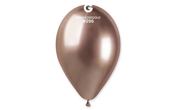 BALÓNEK CHROMOVANÝ 1 KS LESKLÝ RŮŽOVO ZLATÝ (ROSEGOLD) 33 CM