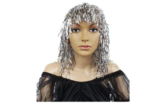 SILVER FOIL WIG