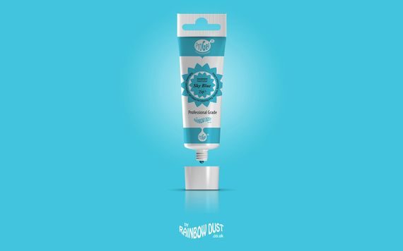 SKY BLUE PROGEL - PROFESSIONAL FOOD GEL PAINT IN A TUBE (SKY BLUE)