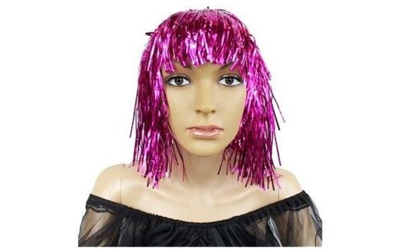 PINK FOIL WIG