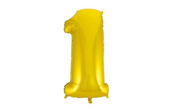 BALLOON FOIL DIGITS GOLD - GOLD 115 CM - 1