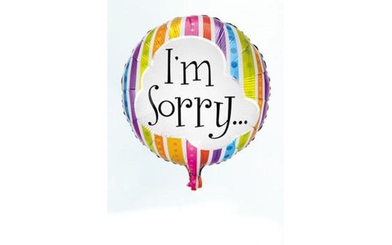 FOIL BALLOON I'M SORRY 45 CM